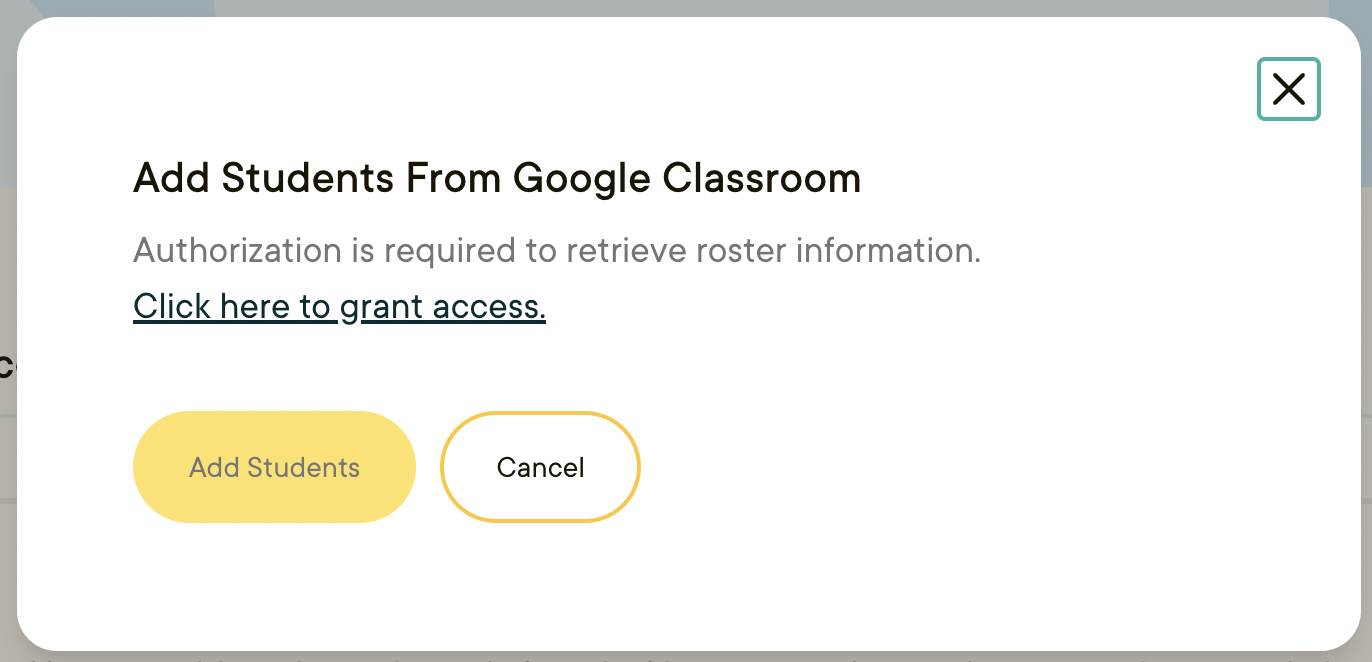 Import Students from Google Classroom