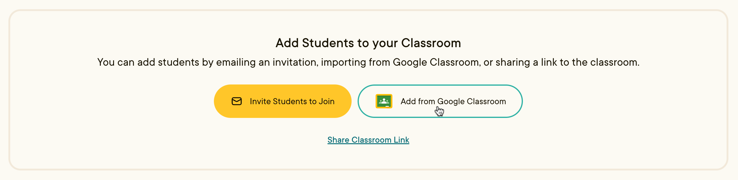Import Students from Google Classroom